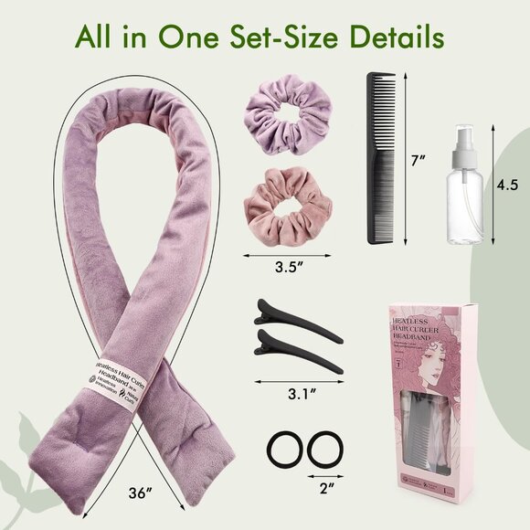 Heatless Hair Curler,Heatless Curling Rod Headband,No Heat Curling Headband,Hair - Picture 3 of 16